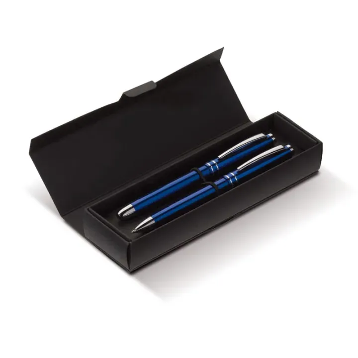 Pen set 2 stripes barrel metal - LT82365 (N0010)